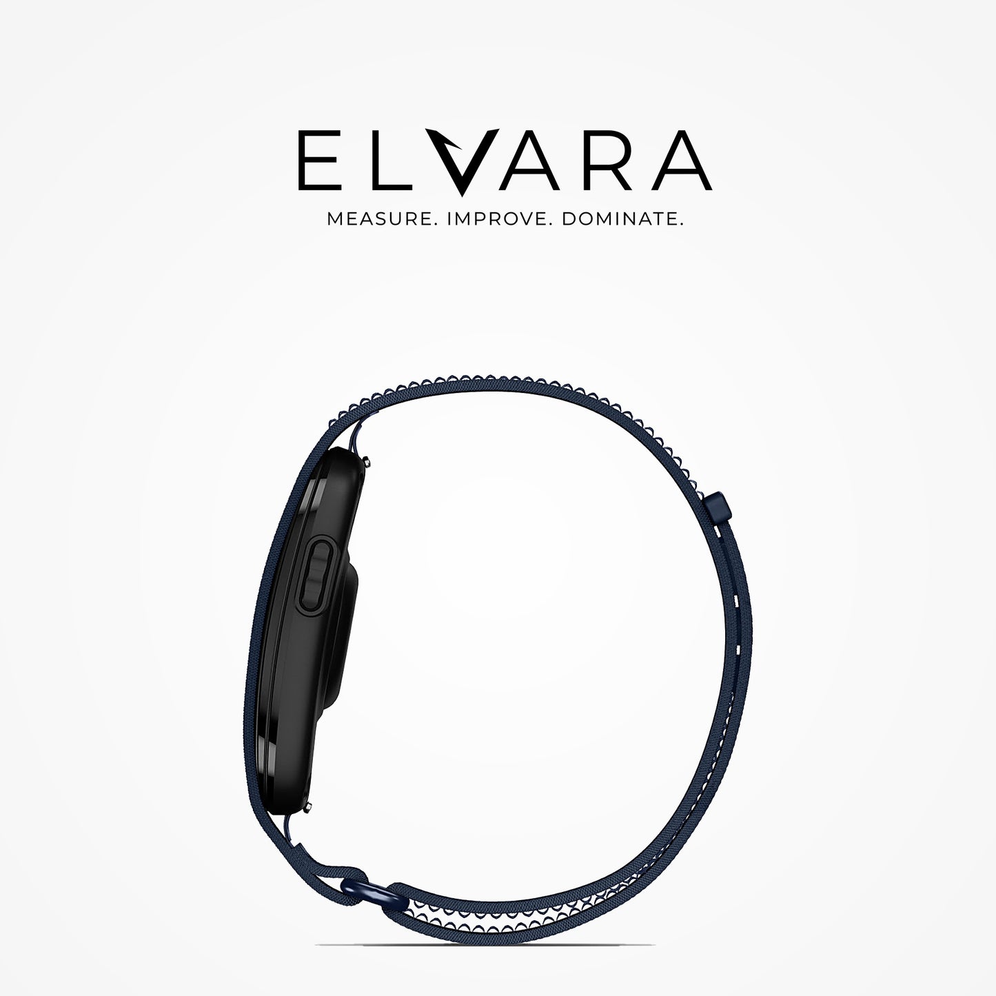 Garmin CIRQA Smart Band in Captain Blue — side profile, reverse