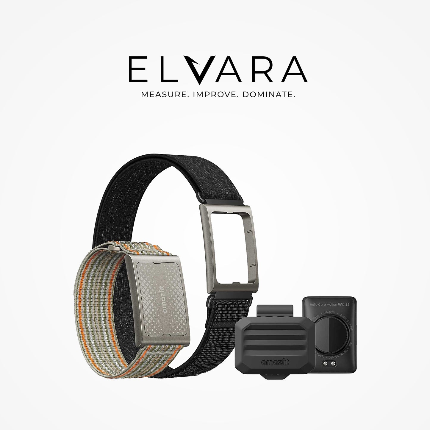 Amazfit Helio Strap Pro — arm strap, waist strap and Helio Core Motion Waist module