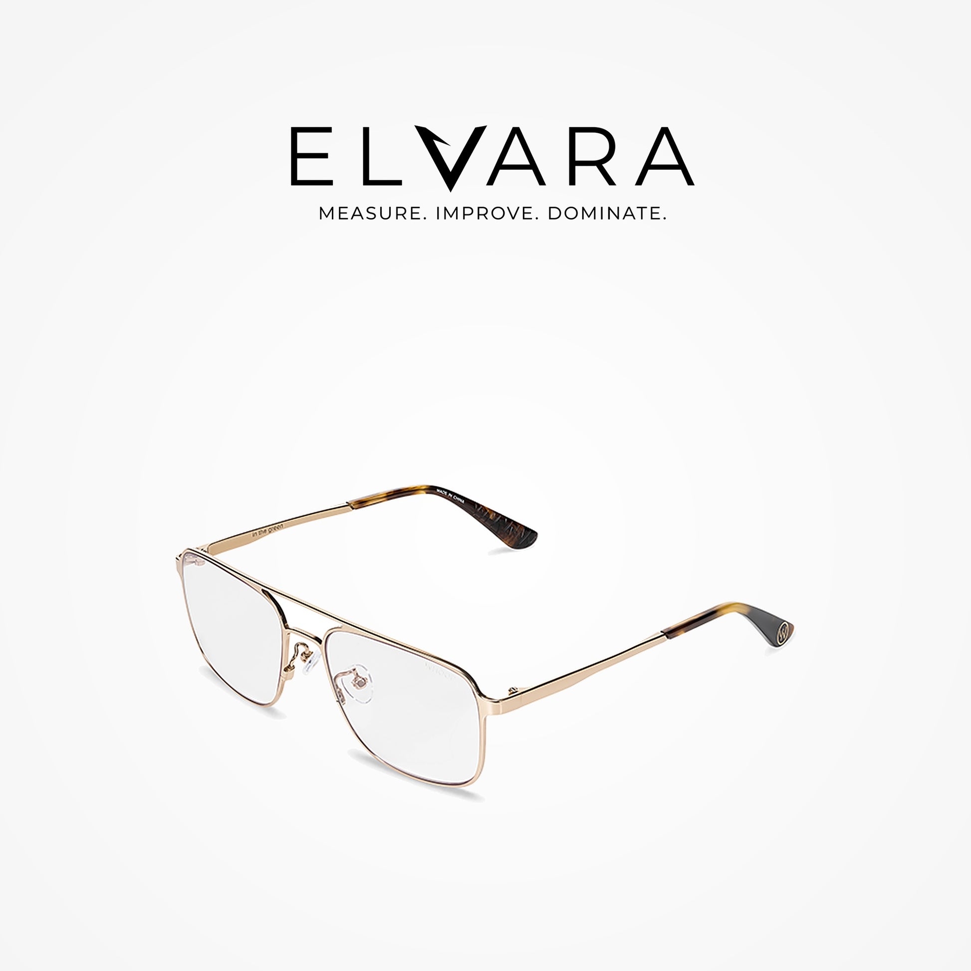 Blue Light Glasses Drift Light Gold With All-Day — ELVARA