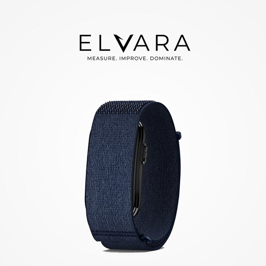 Garmin CIRQA Smart Band in Captain Blue — front three-quarter view