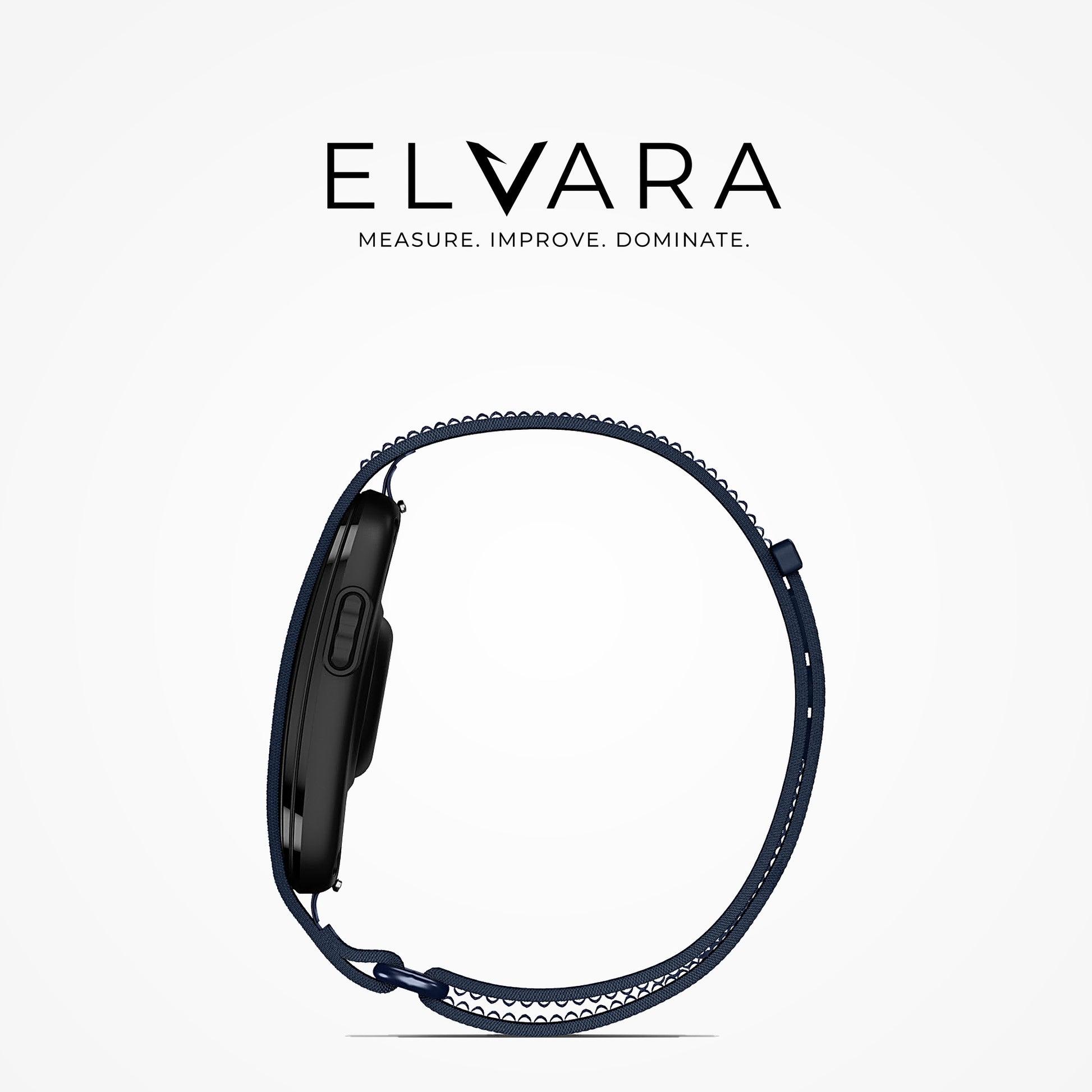 Garmin CIRQA Smart Band in Captain Blue — side profile, reverse