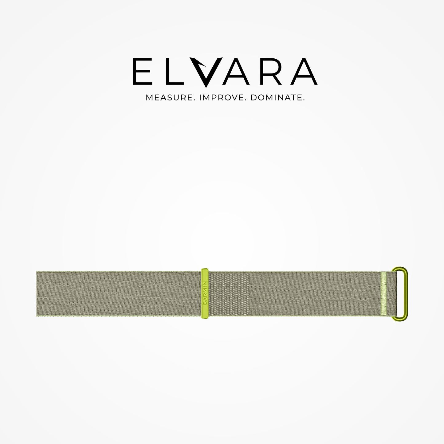 Garmin CIRQA Accessory Band in Citron Gray — genuine Garmin ComfortFit fabric strap
