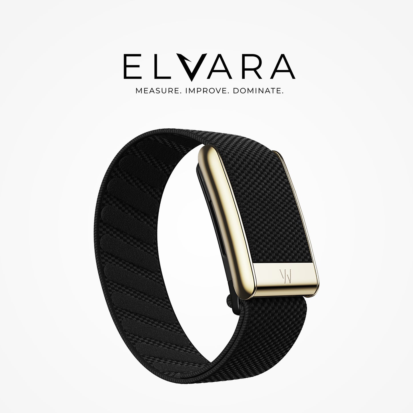 WHOOP 5.0 SuperKnit Luxe Band | Obsidian With Gold