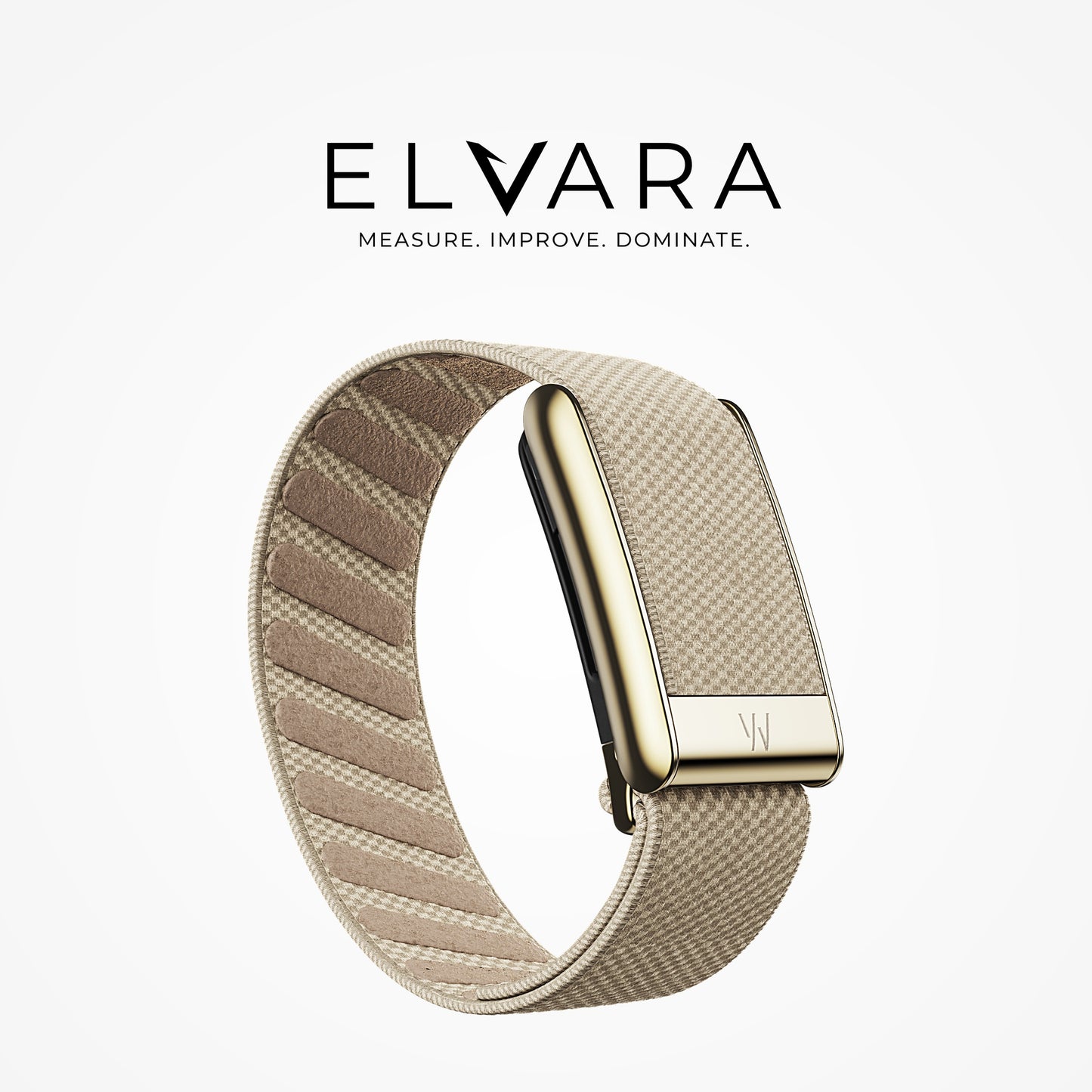 WHOOP 5.0 SuperKnit Luxe Band | Dune With Gold